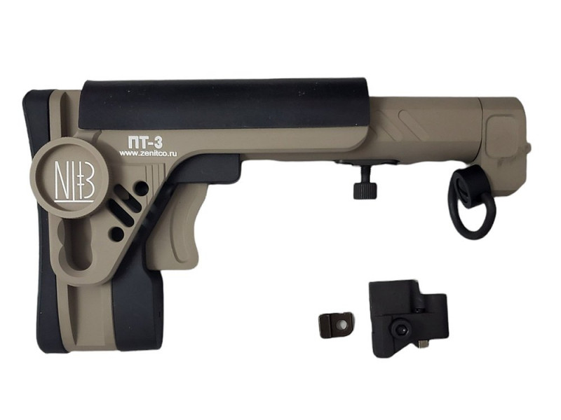 5KU PT-3 AK Telescopic Folding Stock for GHK/ LCT/ CYMA AK (Tan)