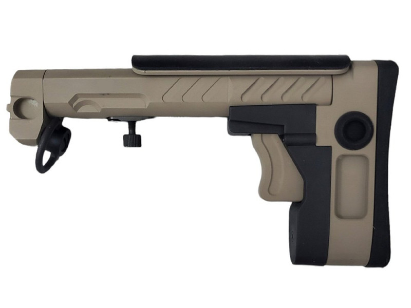 5KU PT-3 AK Telescopic Folding Stock for GHK/ LCT/ CYMA AK (Tan)