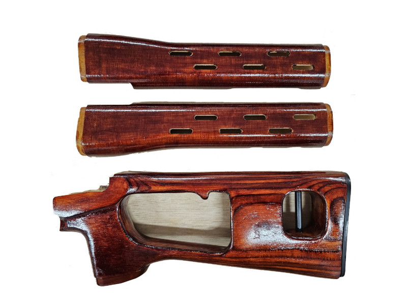 WE Dragunov SVD GBB Laminated Birch Stock Set by Airsoft Shien (Wine Red)