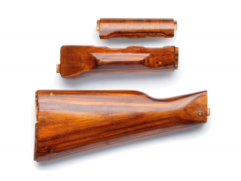AKM Late Pattern  Laminated Birch Stock Set for Airsoft (Izzy Brown)